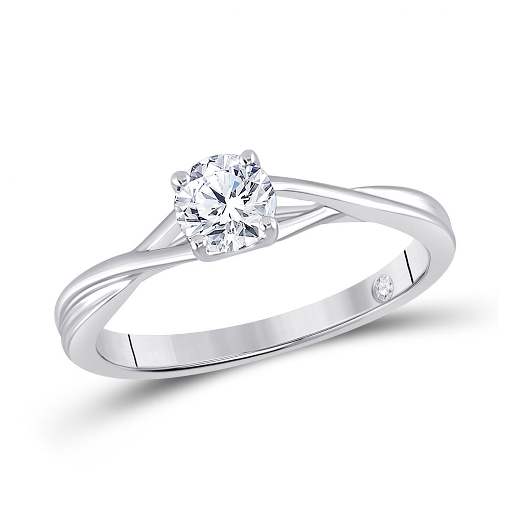 14kt Yellow Gold Mens Round Diamond Milgrain Wedding Band ...