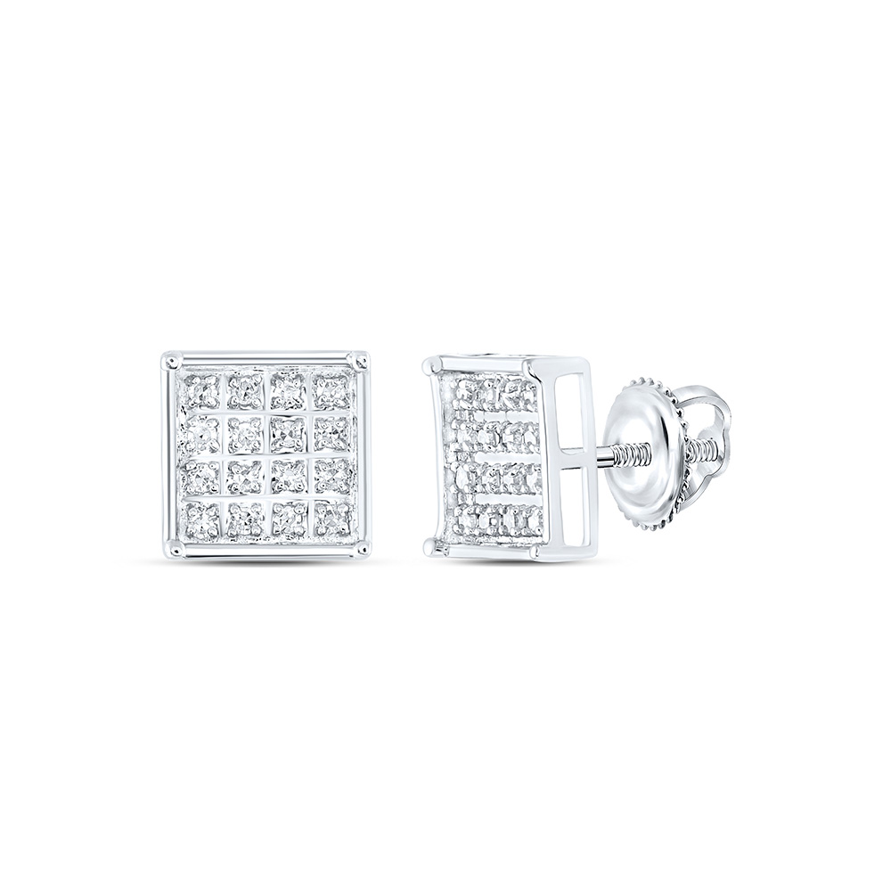 1 10 cttw diamond sterling silver earrings